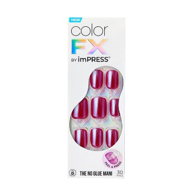 colorFX by Impress Press-On Fake Nails Short Squoval - This City - 33ct