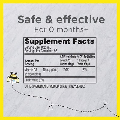Zarbee's Baby Vitamin-D Drop - 0.47oz