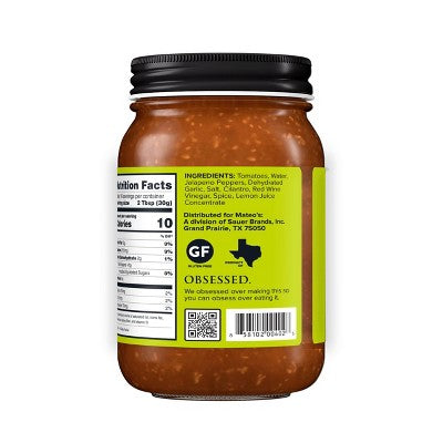 MATEO'S Gourmet Mild Salsa - 16oz