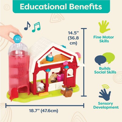 B. toys - Interactive Toy Red Barn - Musical Fun Farm: Baby Learning Toy with Lights & Sound Effects