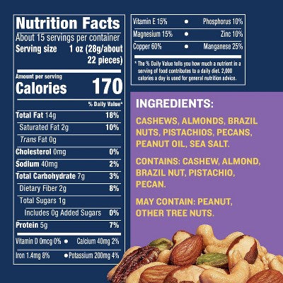 Planters Deluxe Lightly Salted Mixed Nuts-15.25oz: Mild Spice Level