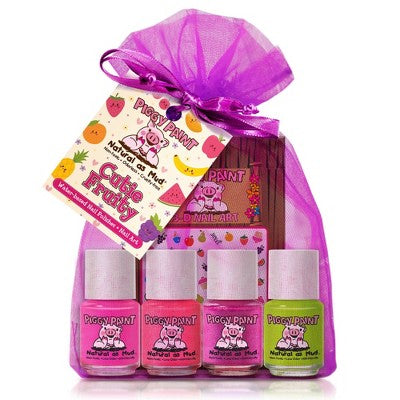 Piggy Paint Nail Polish Set - 4pk/0.25 fl oz each + 1 Nail Art
