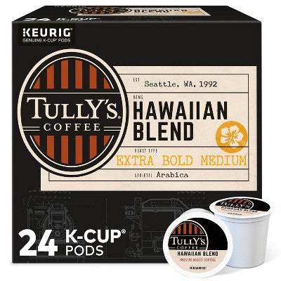Tully's Coffee Hawaiian Blend Coffee Pods - Medium Roast - 24ct