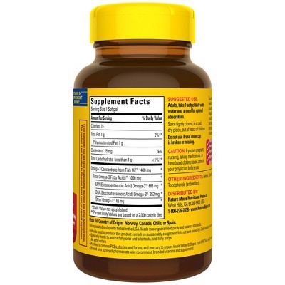 Nature Made Burp-less Ultra Omega 3 from Fish Oil 1400 mg Softgels