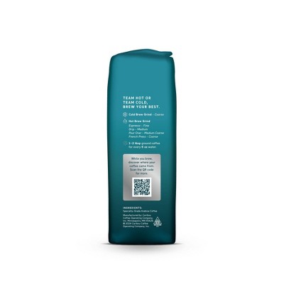 Caribou Coffee Fireside Dark Roast Ground Coffee - 12oz: Rainforest Alliance Certified, Arabica Beans