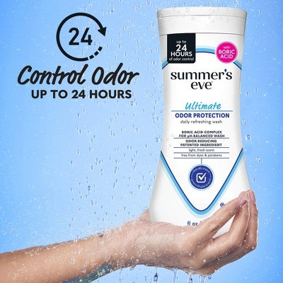 Summer's Eve Feminine Odor Relief with Boric Acid Wash - 15oz