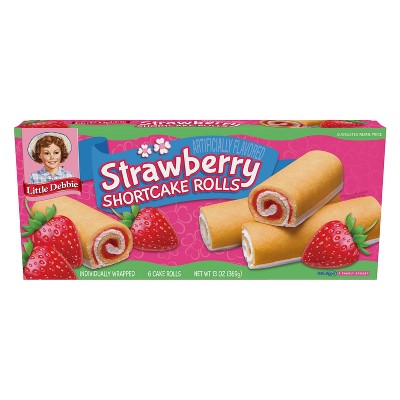 Little Debbie Strawberry Shortcake Rolls - 13oz/6ct: Mini, Cream Filling