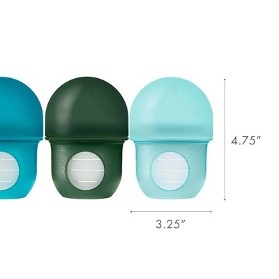 Boon NURSH Silicone Pouch Baby Bottles - 4 fl oz/3pk