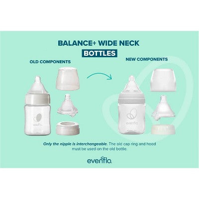 Evenflo 6pk Balance Wide-Neck Anti-Colic Baby Bottles - 5oz