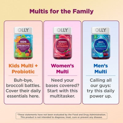 OLLY Kids' Multivitamin + Probiotic Gummies - Berry Punch