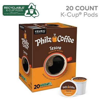 Philz Coffee Medium Roast Tesora Keurig K-Cup Pods - 20ct/8.1oz: Arabica Beans, Chocolate, Caramel