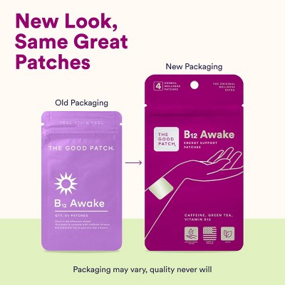 The Good Patch B12 Awake Energy Support Patches - Caffeine + Vitamin B12 - 4ct