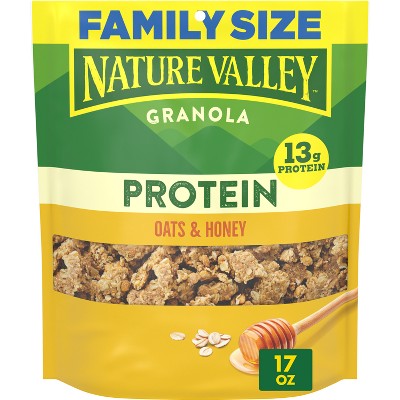 Nature Valley Protein Granola Oats & Honey Size Cereal - 17oz: High Protein, No Artificial Flavors