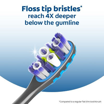 Colgate 360 Advanced Floss-Tip Manual Toothbrush – Medium - 2ct