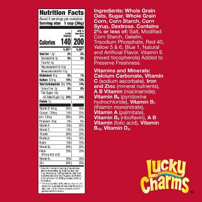 Lucky Charms Breakfast Cereal - 10.5oz: Gluten-Free, No High Fructose Corn Syrup, Whole Grain