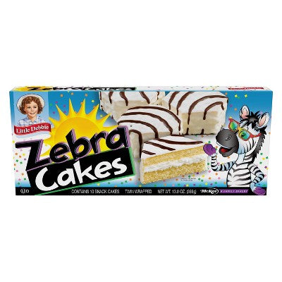 Little Debbie Zebra Cakes - 13oz/10ct: Chocolate Drizzle, Cream Filling
