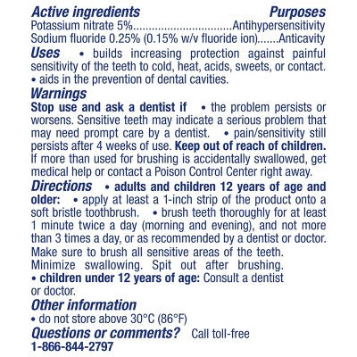 Sensodyne ProNamel Fluoride Gentle Whitening Toothpaste for Sensitive Teeth Sodium Lauryl Sulfate-Free - 2.7oz