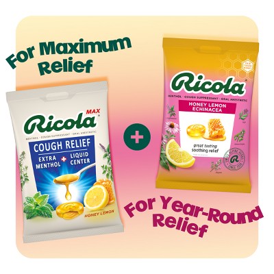Ricola Honey Lemon with Echinacea Menthol Cough Drops - 45ct