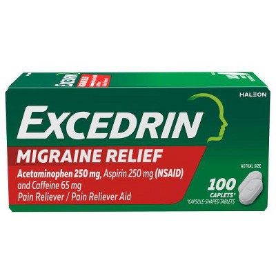 Excedrin Migraine Pain Reliever Caplets - Acetaminophen/Aspirin (NSAID)