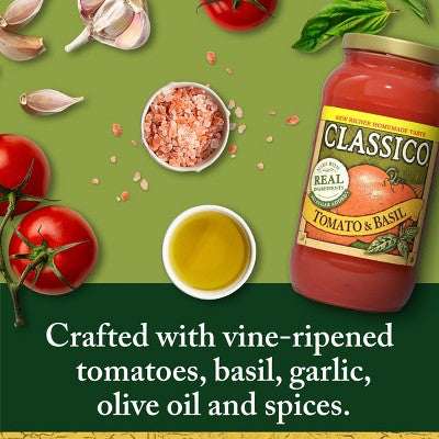 Classico Tomato and Basil Pasta Sauce - 24oz