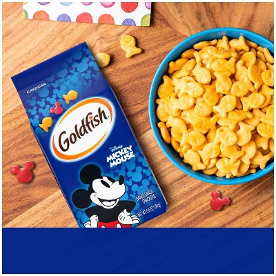 Goldfish Disney Mickey Mouse Cheddar Crackers Snack Crackers Bag - 6.6oz: No High Fructose Corn Syrup