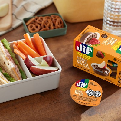 Jif To Go Peanut Butter & Chocolate Flavored Spread - 8.8oz/8ct: Creamy Texture