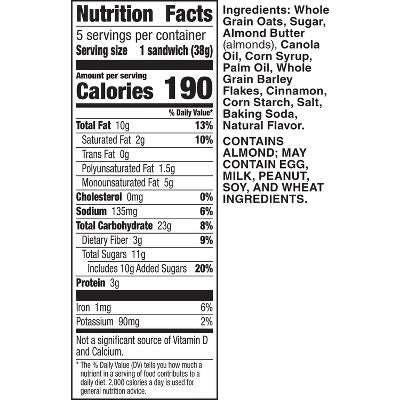 Nature Valley Almond Butter Biscuits - 1.35/5ct