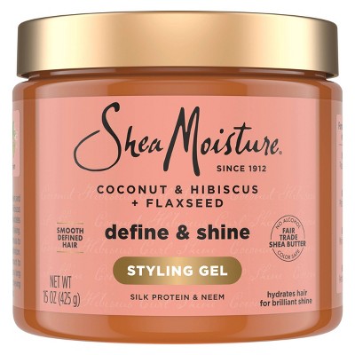 SheaMoisture Coconut & Hibiscus + Flaxseed Defining Styling Hair Gel - 15oz