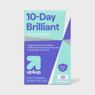 10-Day Brilliant White Whitening Strips - up&up™