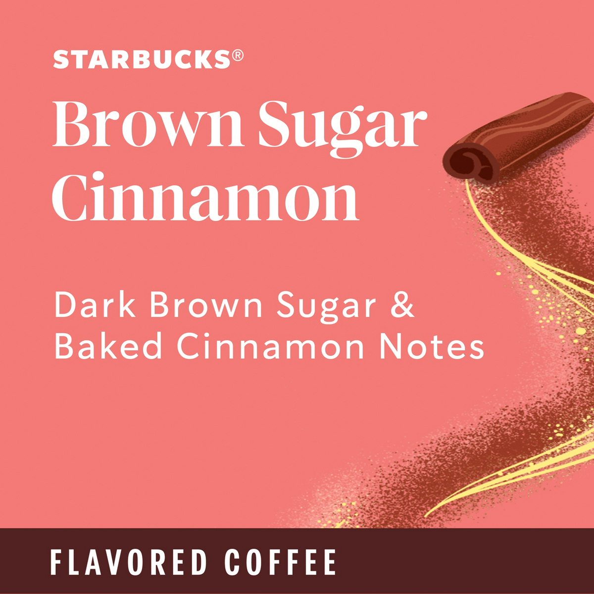 Starbucks Brown Sugar Cinnamon K-Cups, Medium Dark Roast Coffee Pods, 22 Count