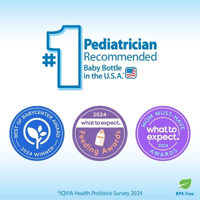 Dr. Brown's Anti-Colic Options+ Narrow-Neck Baby Bottle - 8 fl oz/2pk