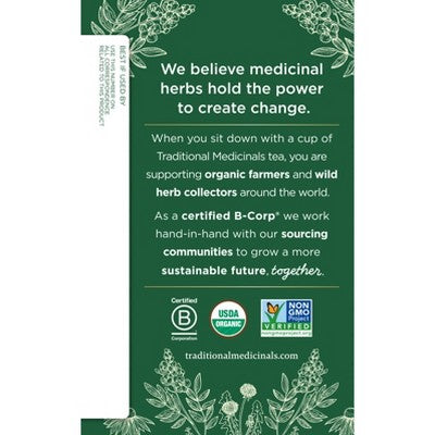 Traditional Medicinals Turmeric with Meadowsweet & Ginger - 16ct: Organic Certified, Non-Caffeinated