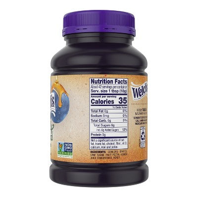 Welch's Concord Grape Spread - 27oz: No Artificial Colors, No Artificial Flavors, No Preservatives