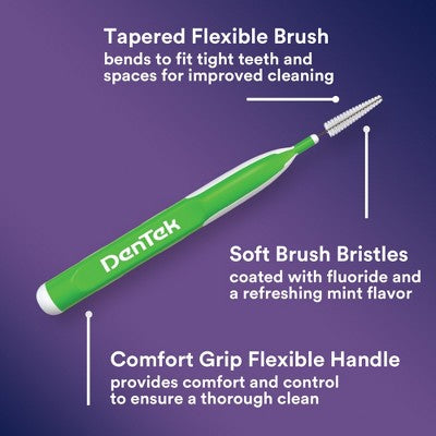 DenTek Easy Brush Plaque Control Interdental Toothbrush - 16ct