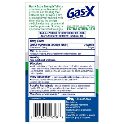 Gas-X Extra Strength Antigas Chewable Cherry Crème Tablets - 18ct