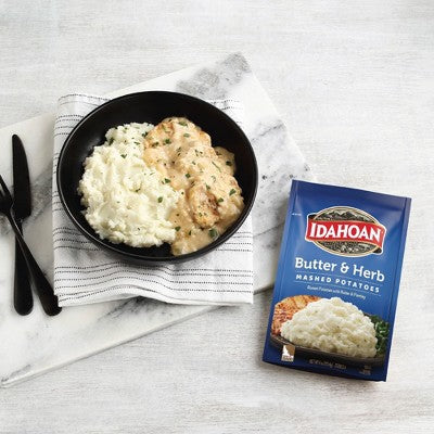 Idahoan Gluten Free Butter & Herb Mashed Potatoes - 4oz: Wheat Free, Plant-Based