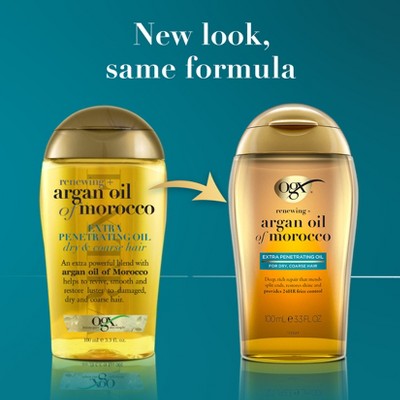 OGX Extra Strength Renewing Moroccan Argan Oil Penetrating Hair Oil Serum- 3.3 fl oz