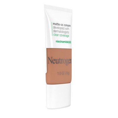 Neutrogena Clear Coverage Flawless Matte Color Correcting Cream, Full-Coverage - 7.0 Maple