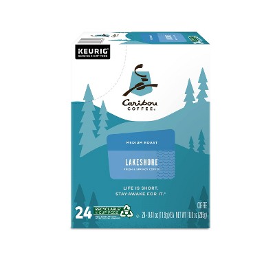 Caribou Coffee Lakeshore Blend Keurig K-Cup Coffee Pods - Medium Roast - 24ct