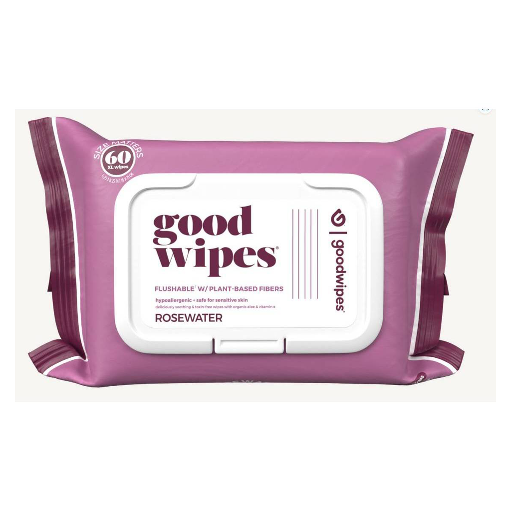 Goodwipes Rosewater Flushable Wipes - 4pk/60ct