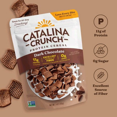 Catalina Crunch Dark Chocolate Protein Breakfast Cereal - 9oz
