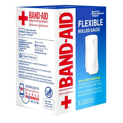 Johnson & Johnson Brand First Aid Product Flexible Rolled Gauze - 2in x 2.5yd