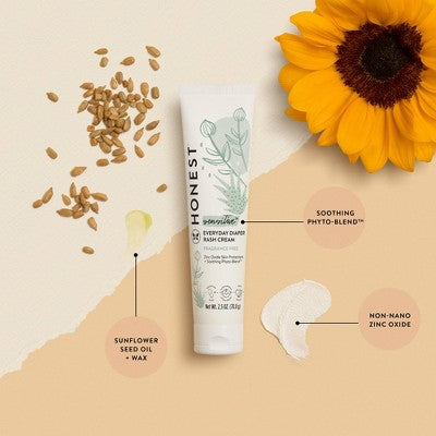 The Honest Company Sensitive Everyday Diaper Rash Cream Fragrance Free