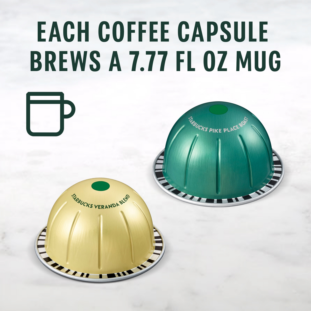 Starbucks Vertuo Variety Pack, Nespresso Light Medium Roast Coffee Pods, 24ct