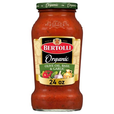 Bertolli Organic Traditional Olive Oil, Basil & Garlic Pasta Sauce - 24oz