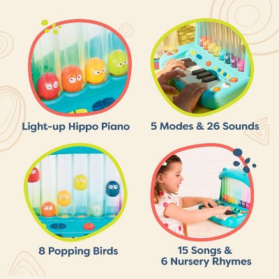 B. toys Toy Piano for Kids Hippo Pop