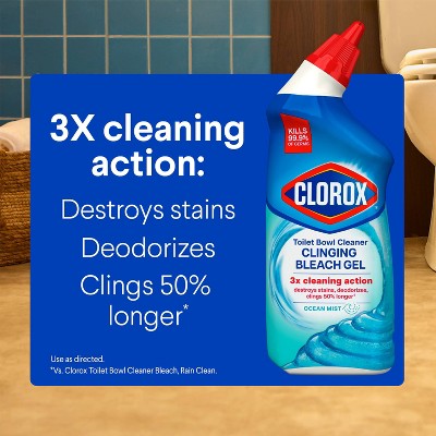 Clorox Ocean Mist Toilet Bowl Cleaner Clinging Bleach Gel - 24 fl oz/1ct
