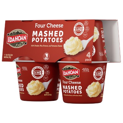 Idahoan Gluten Free Four Cheese Mashed Potato Cups - 6oz/4ct: Wheat Free, Plant-Based