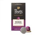 Peet's Espresso Ricchezza Medium Roast Aluminum Capsules - 10ct/1.87oz: Arabica Beans