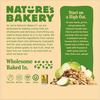 Nature's Bakery Apple Oatmeal Crumble Breakfast Bars - 8.46oz/6ct